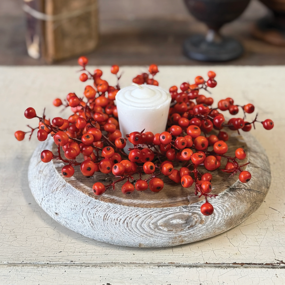 Emberfruit Matt Orange Candle Ring