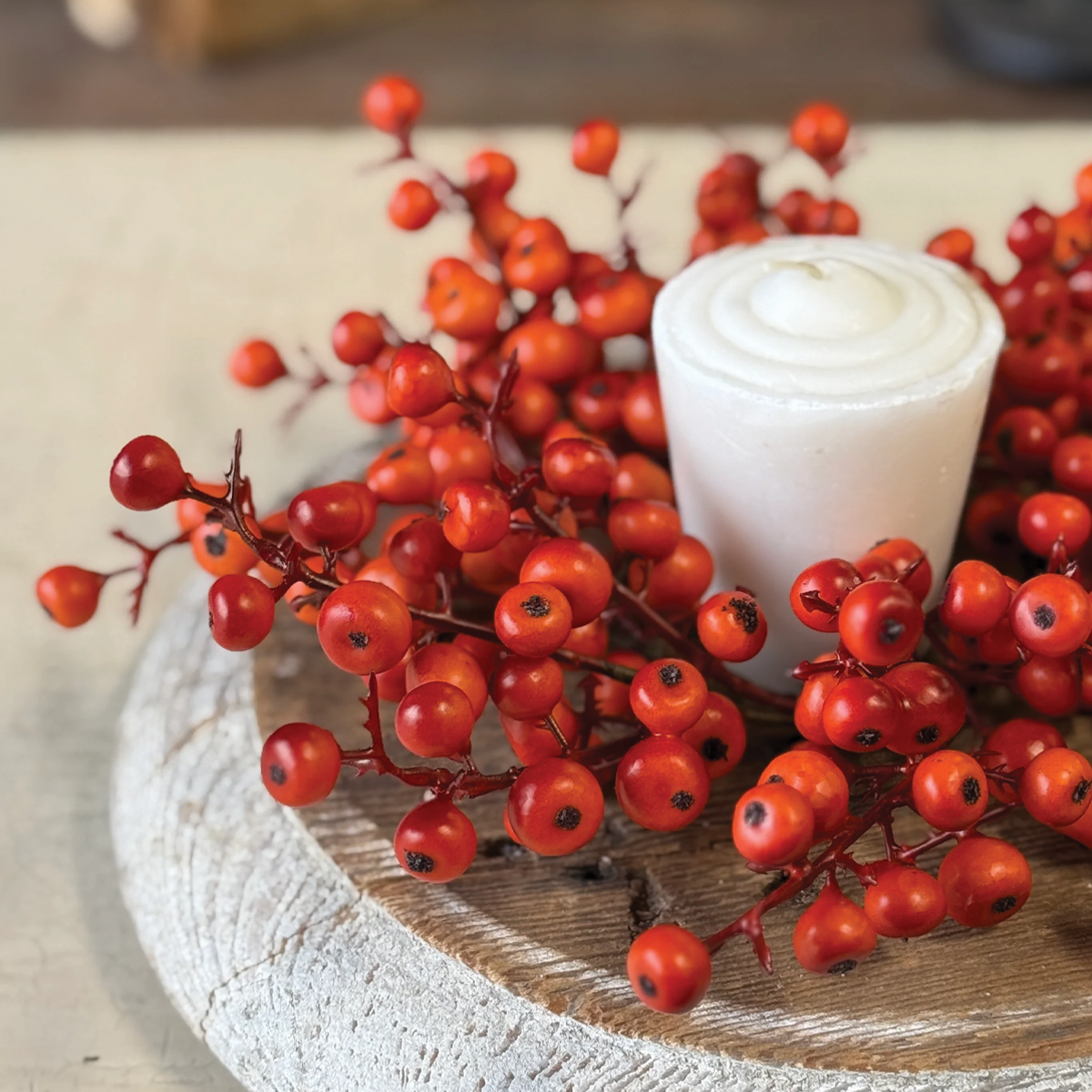 Emberfruit Matt Orange Candle Ring