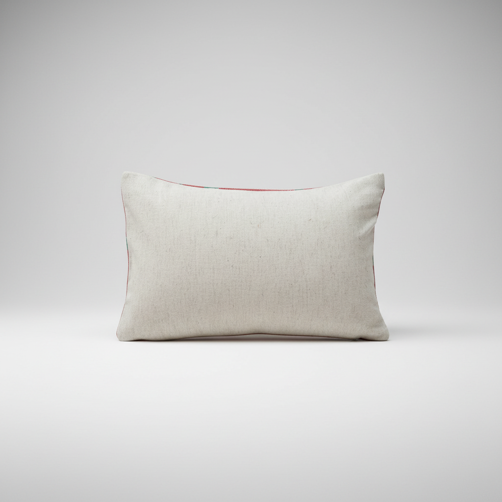 "Don't Get Your Tinsel In A Tangle" with Polka Dots Pattern Cotton Lumbar Pillow