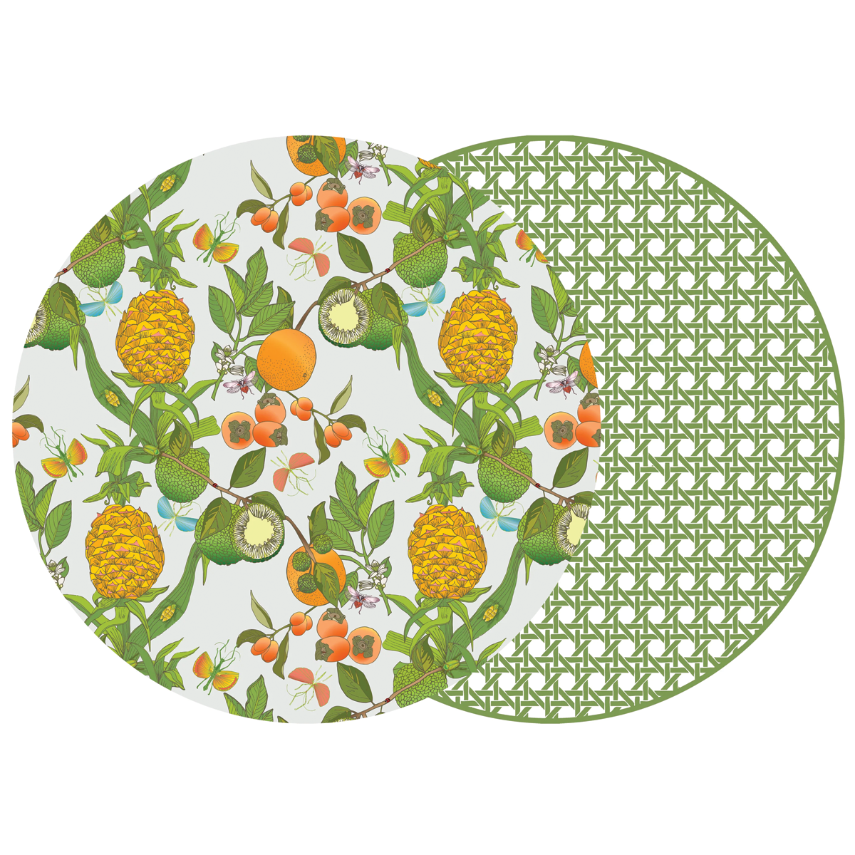 Round Two-Sided Pineapple Placemat