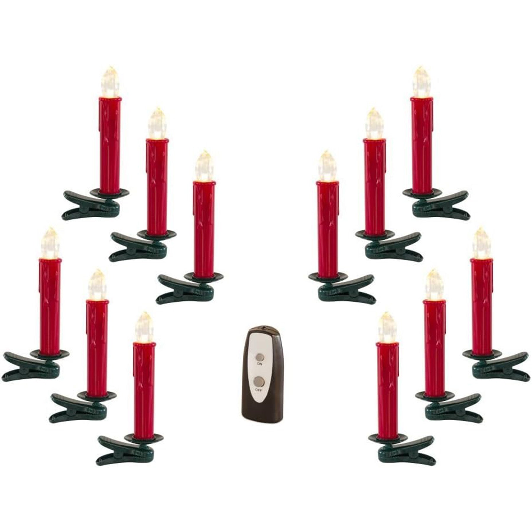 LED Tree Taper Candle Set of Twelve