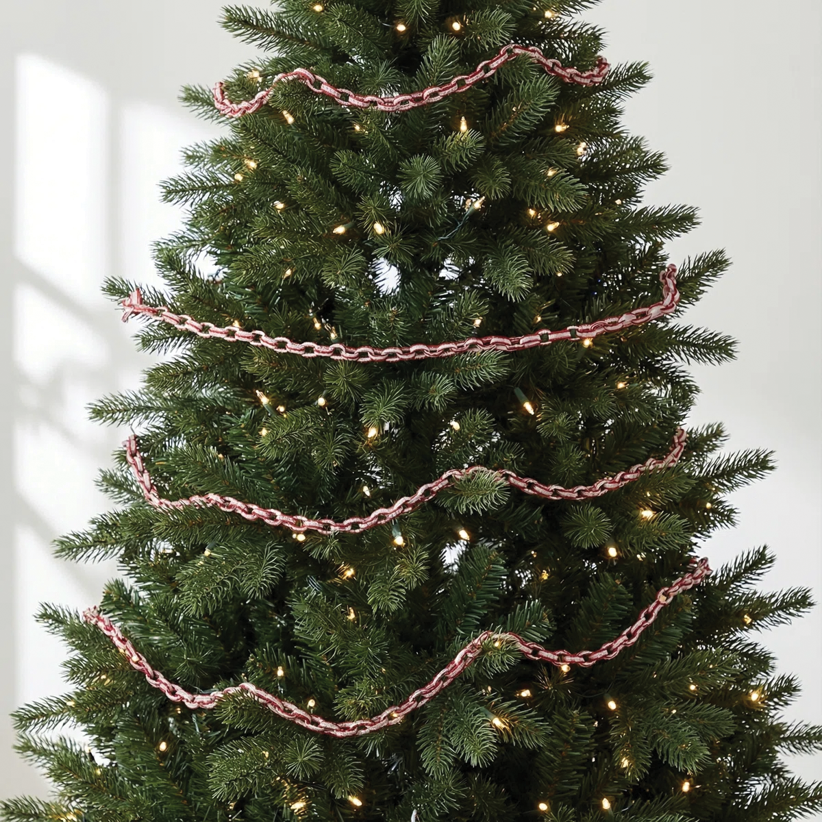 Cotton Cream Red Stripe Garland