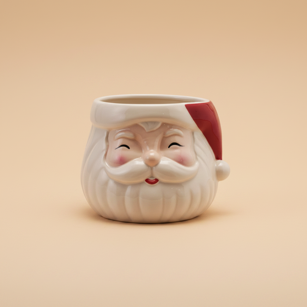 Stoneware Santa Planter