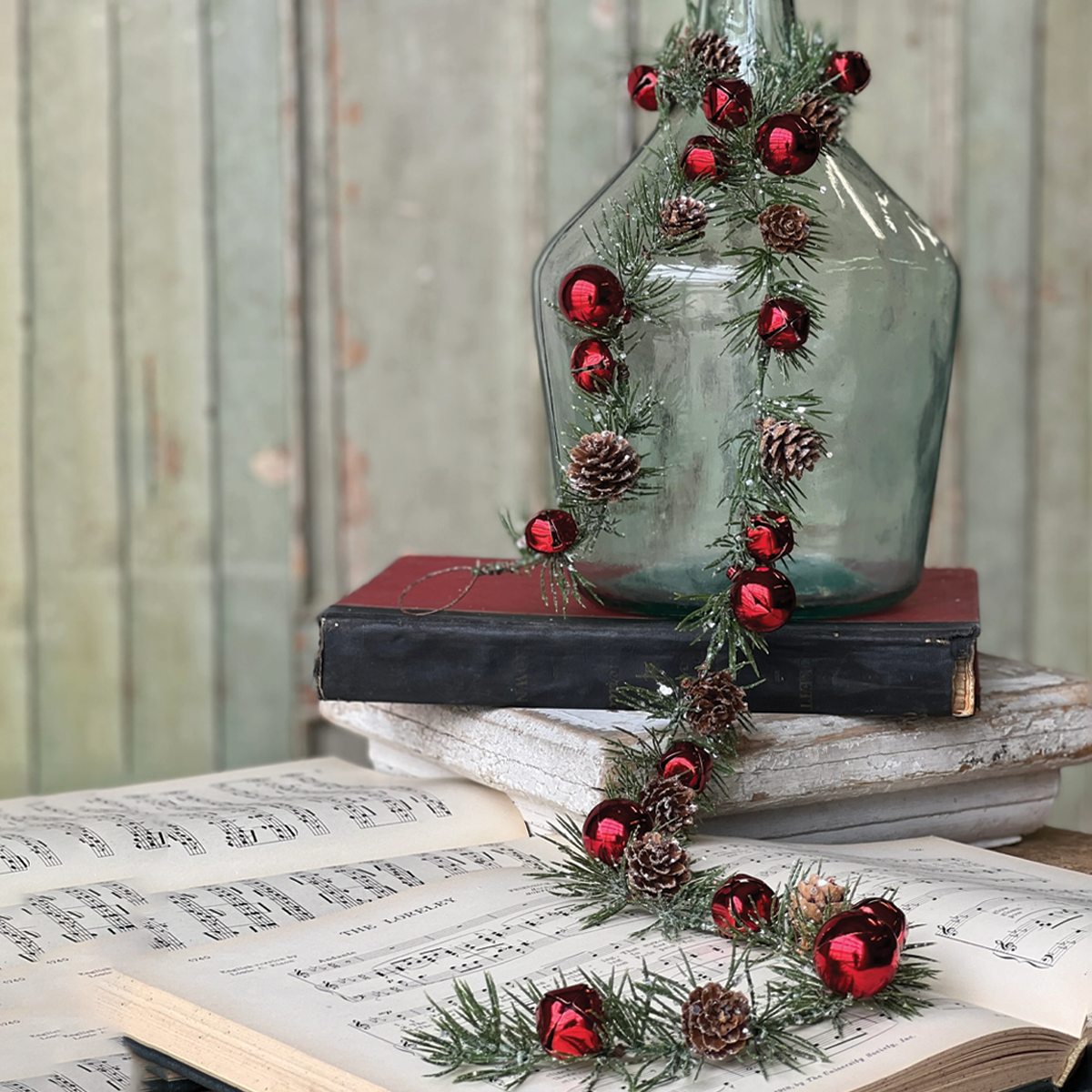52" Jolly Pine & Bell Garland