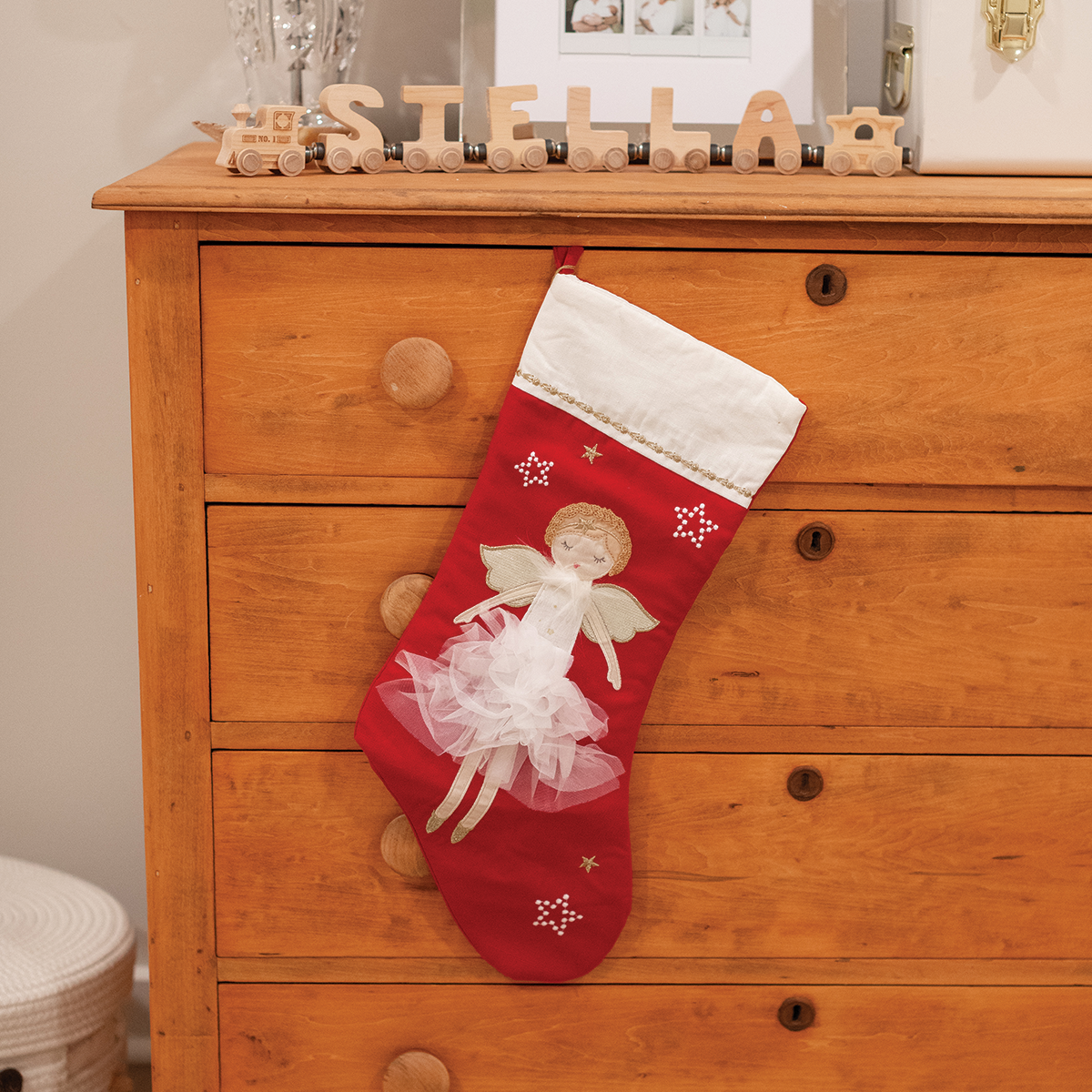 Celestial Angel Red Stocking