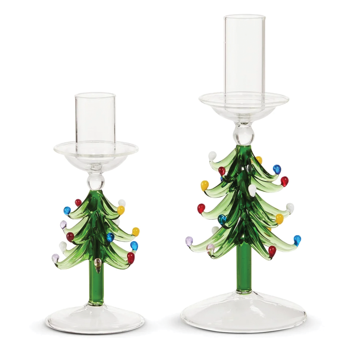 Short Tree Glass Candle Holder