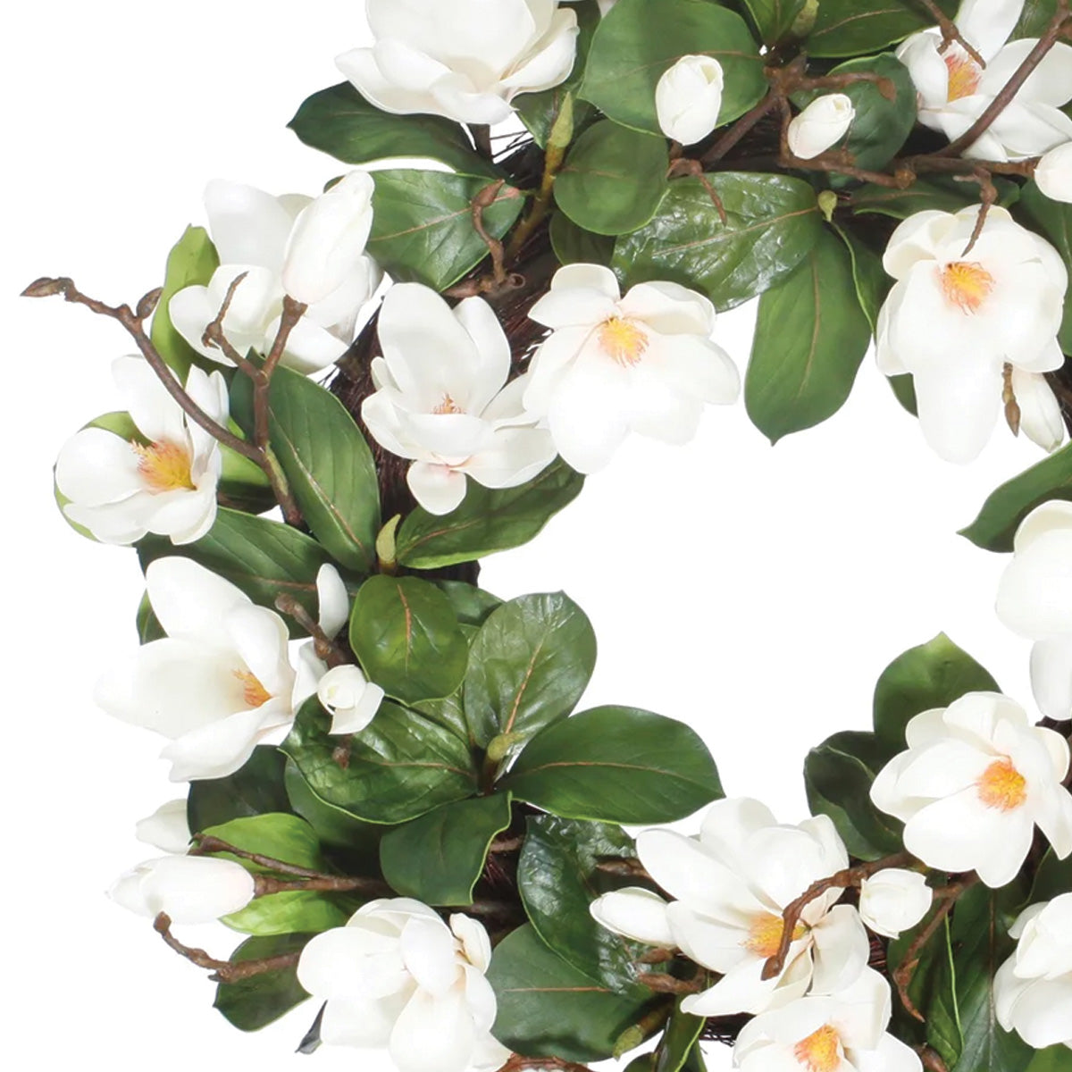 White Tree Magnolia Leaf Wreath