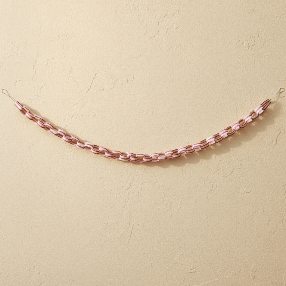 Cotton Cream Red Stripe Garland