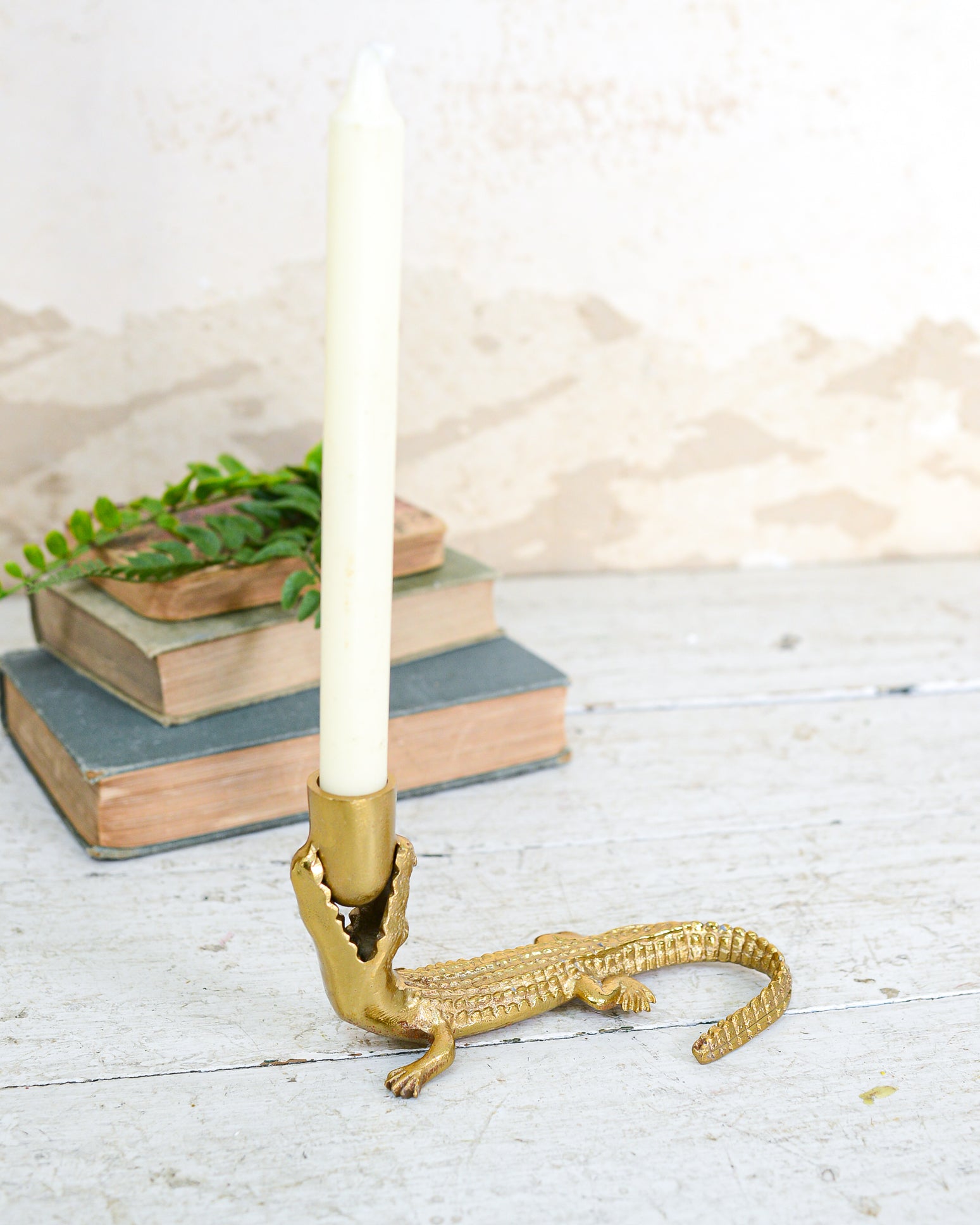 Taper Candle Holder | Antique Brass