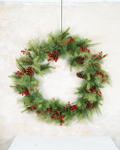 36"D Adirondack Pine Wreath