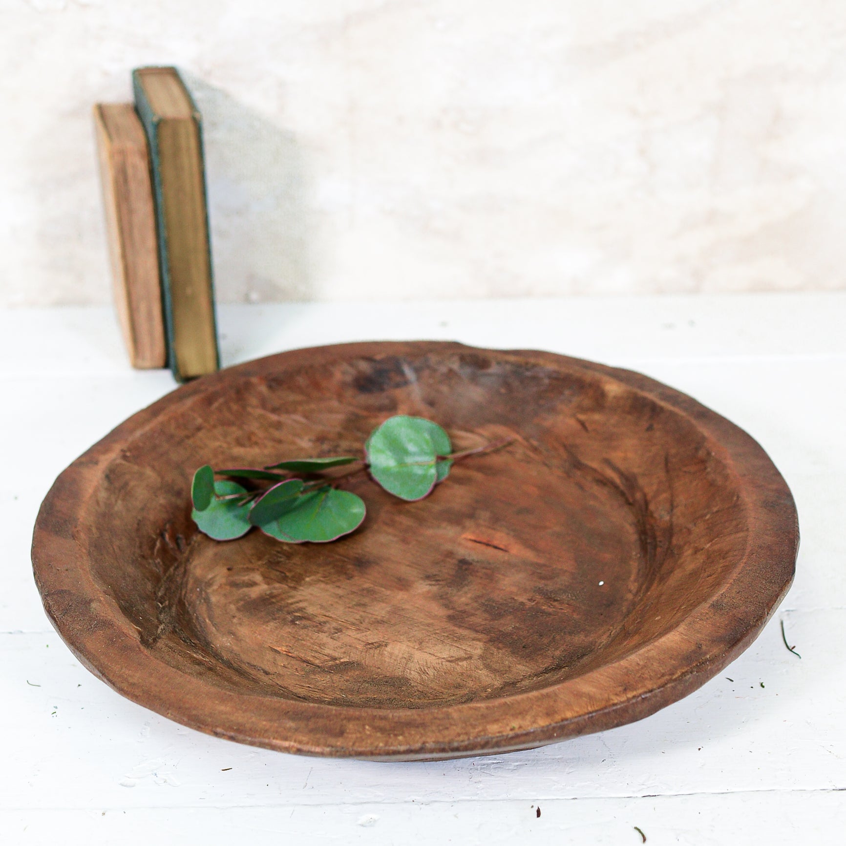 Hand-Carved Wood Bowl Large