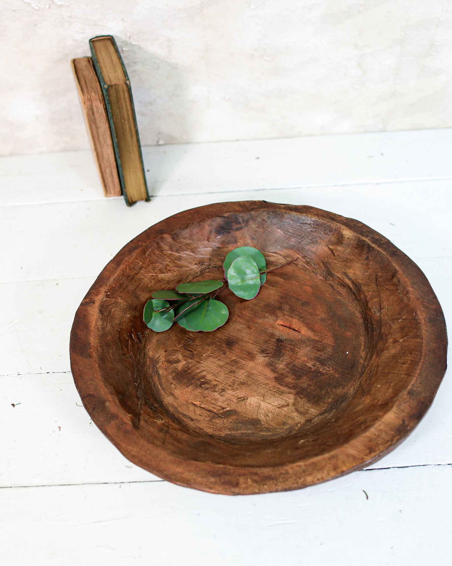 Hand-Carved Wood Bowl Large