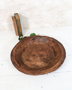 Hand-Carved Wood Bowl Large
