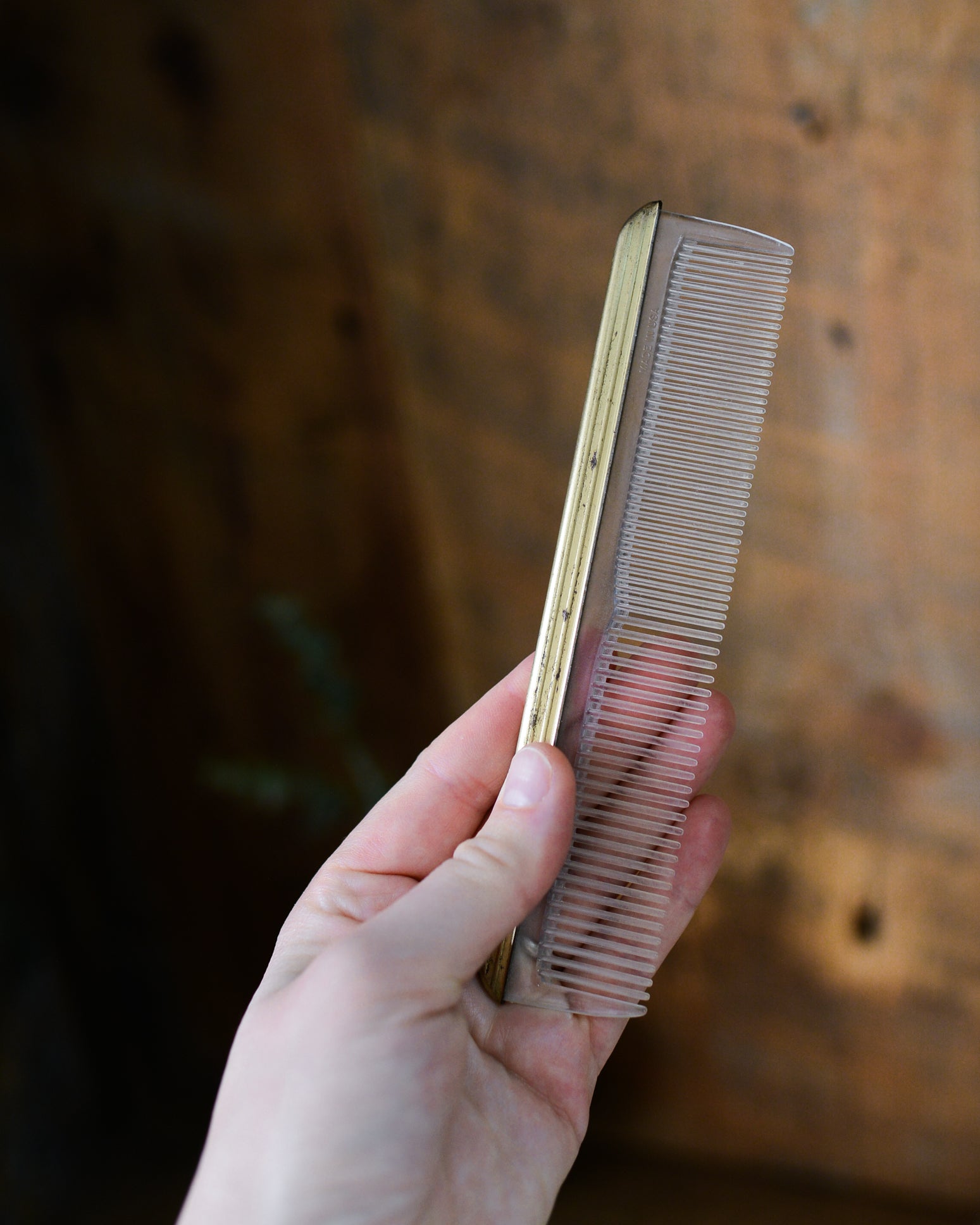 Vintage Antiqued Gold Vanity Beauty Hair Set of Three