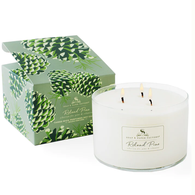 Roland Pine Triple Wick Soy Candle