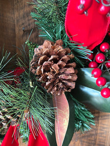 Cottage Christmas Wreath 24"D