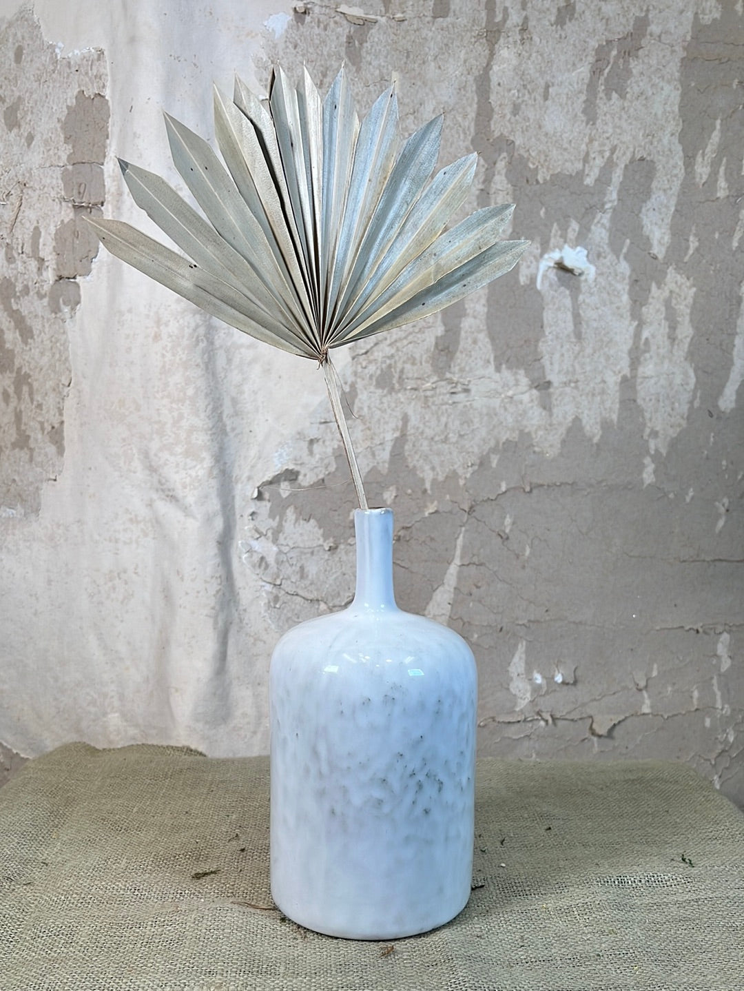 Stoneware Vase White Medium