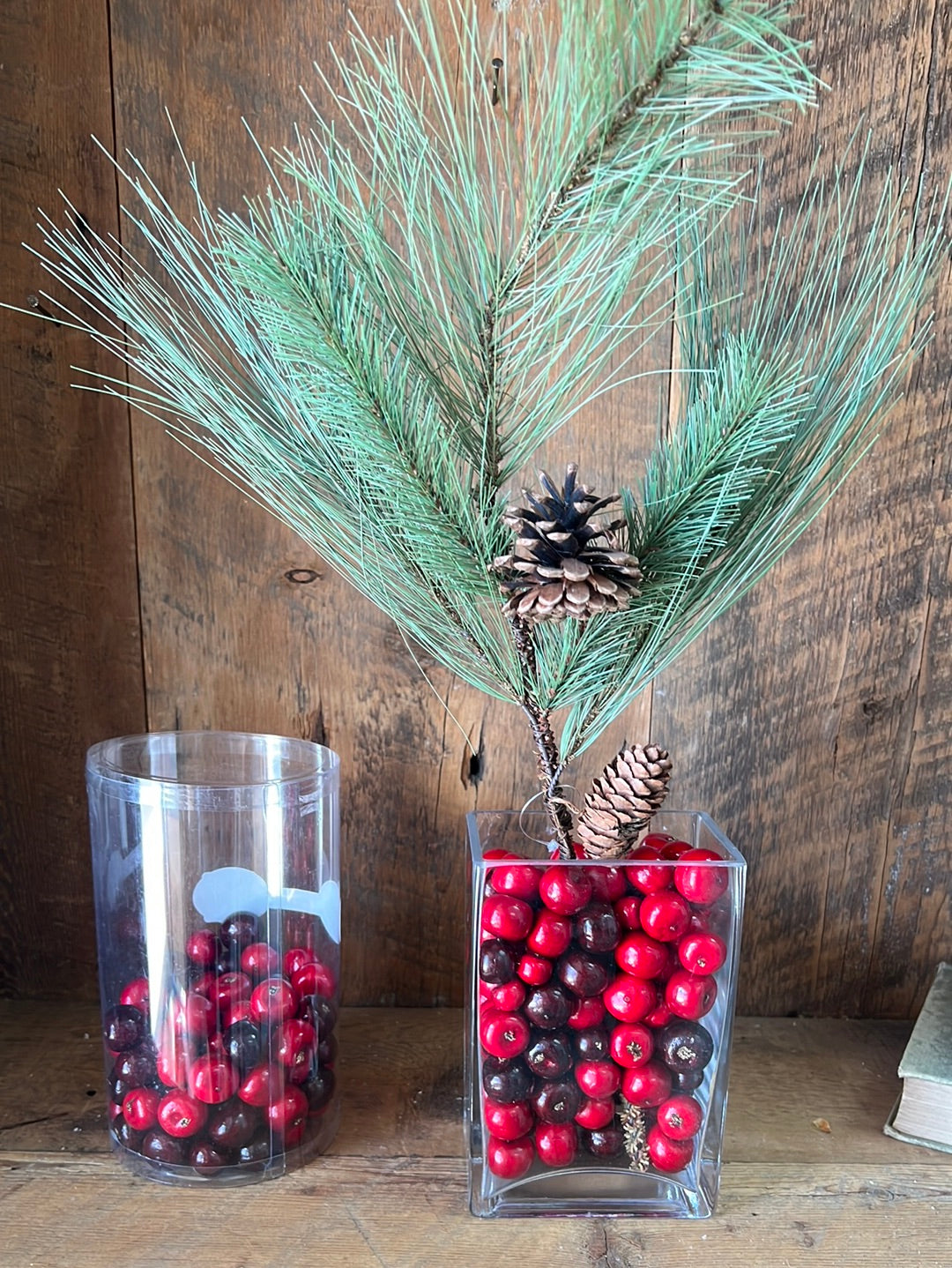 Acetate Tube of Mixed Red Holiday Berries