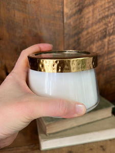 Hand-Poured Pressed Floral Candle Glass Sunlit Neroli Medium