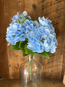 Hydrangea Bush Stem Blue Natural Touch Blooms