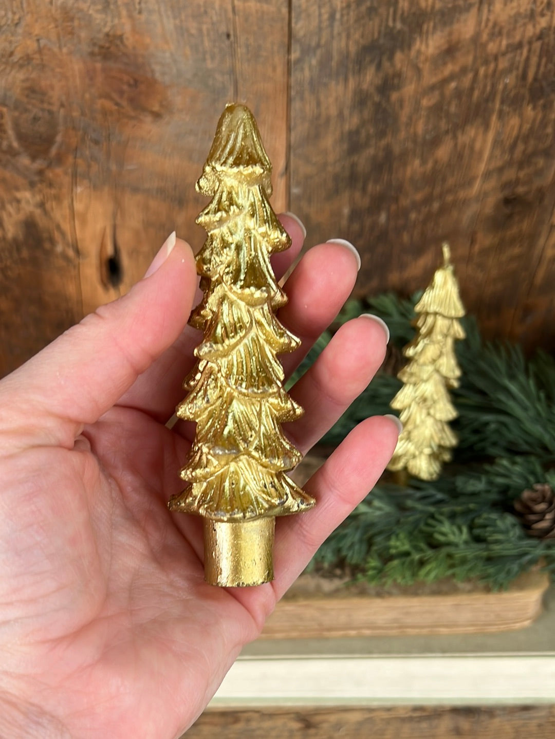 Unscented Gold Tree Candle Box of Two