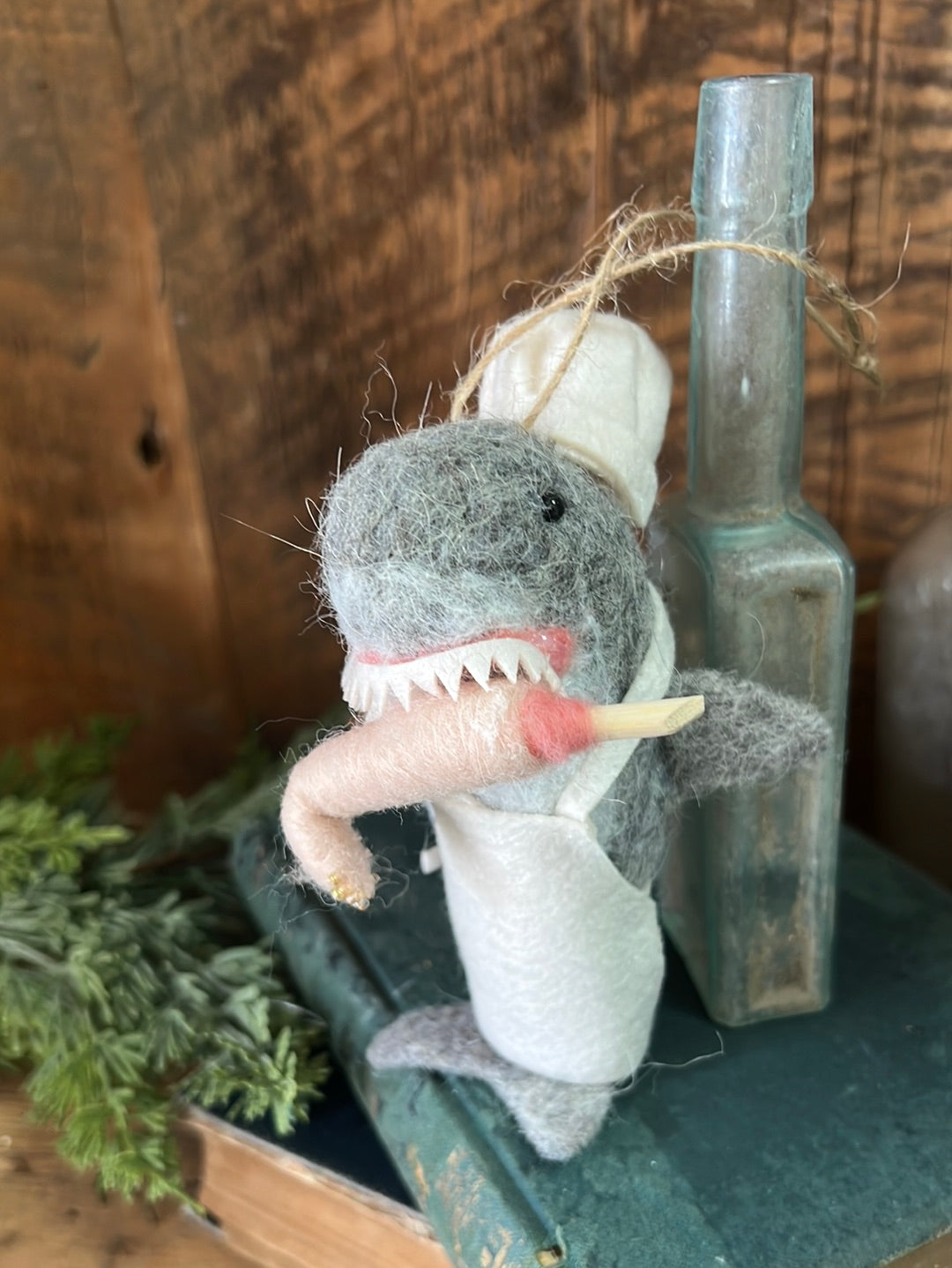 Bon a Petit Felt Shark Ornament
