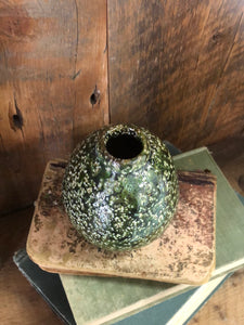 Terra Cotta Vase Distressed Green Small