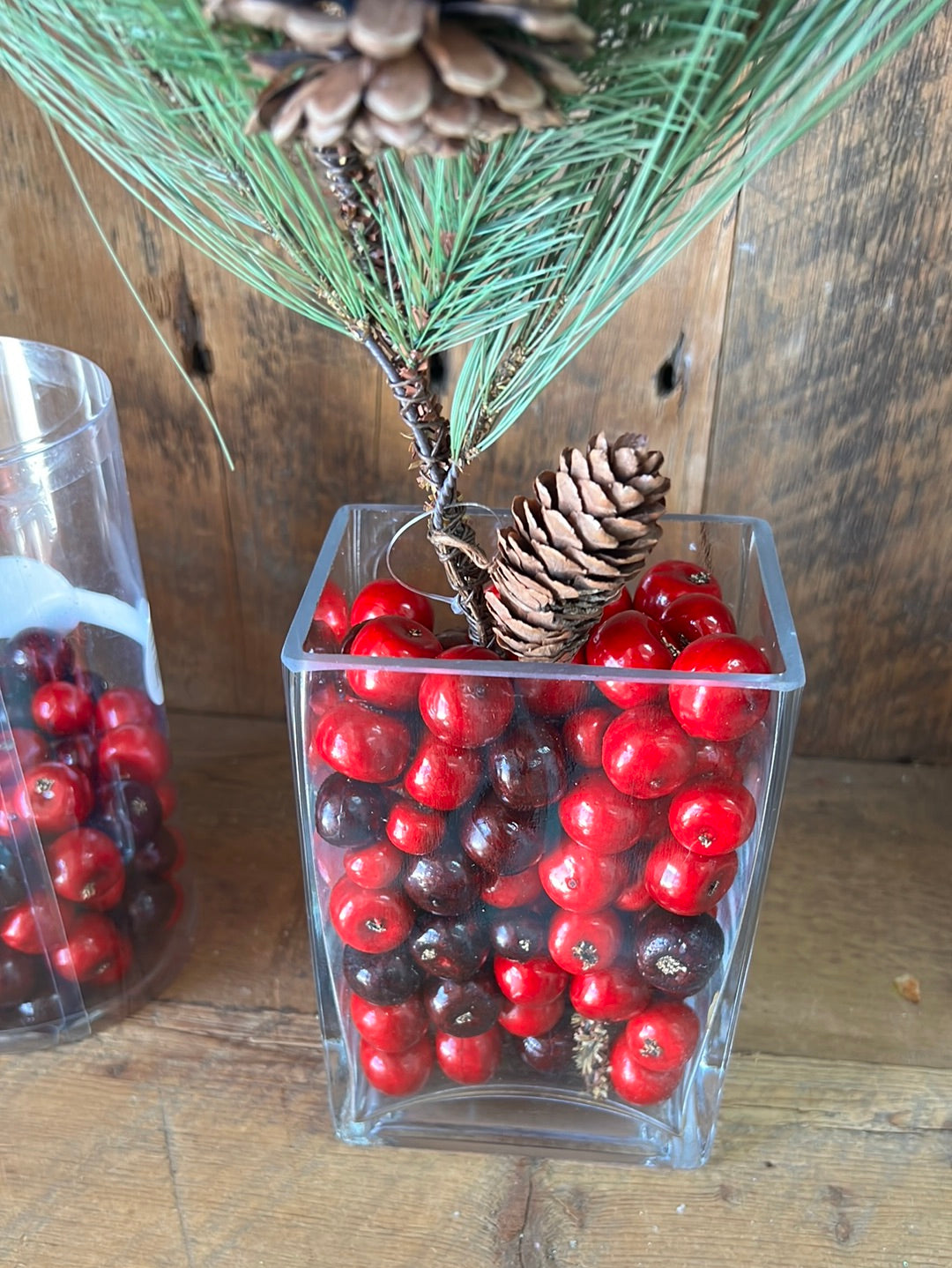 Acetate Tube of Mixed Red Holiday Berries