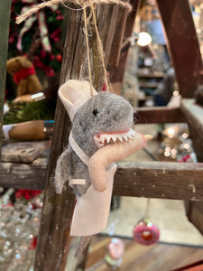 Bon a Petit Felt Shark Ornament
