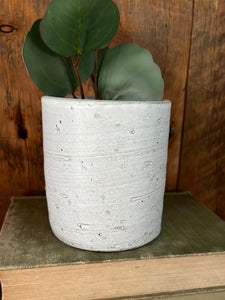 Ceramic Gray Stone Small Planter