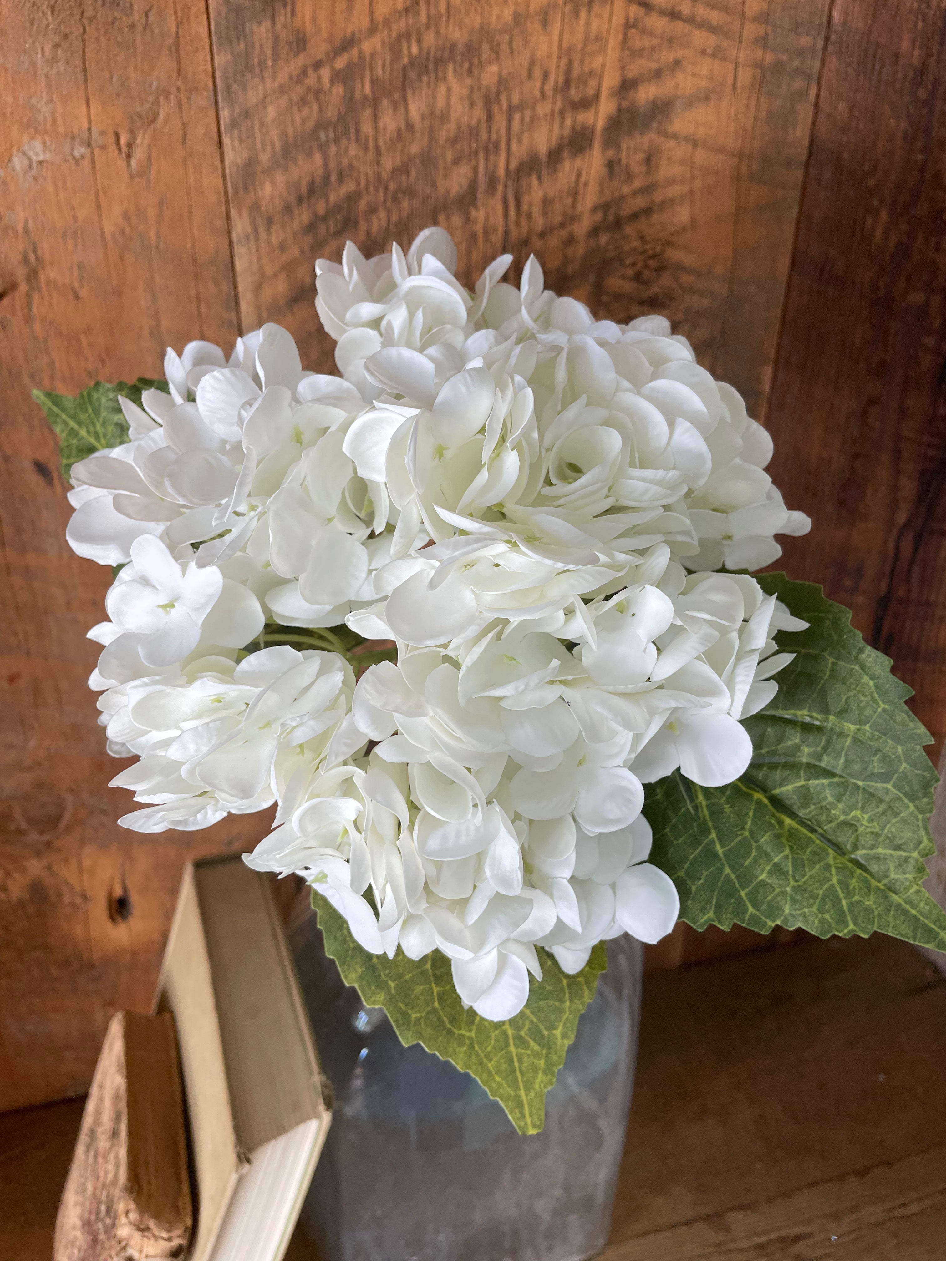 Real Touch Hydrangea Single Stem White