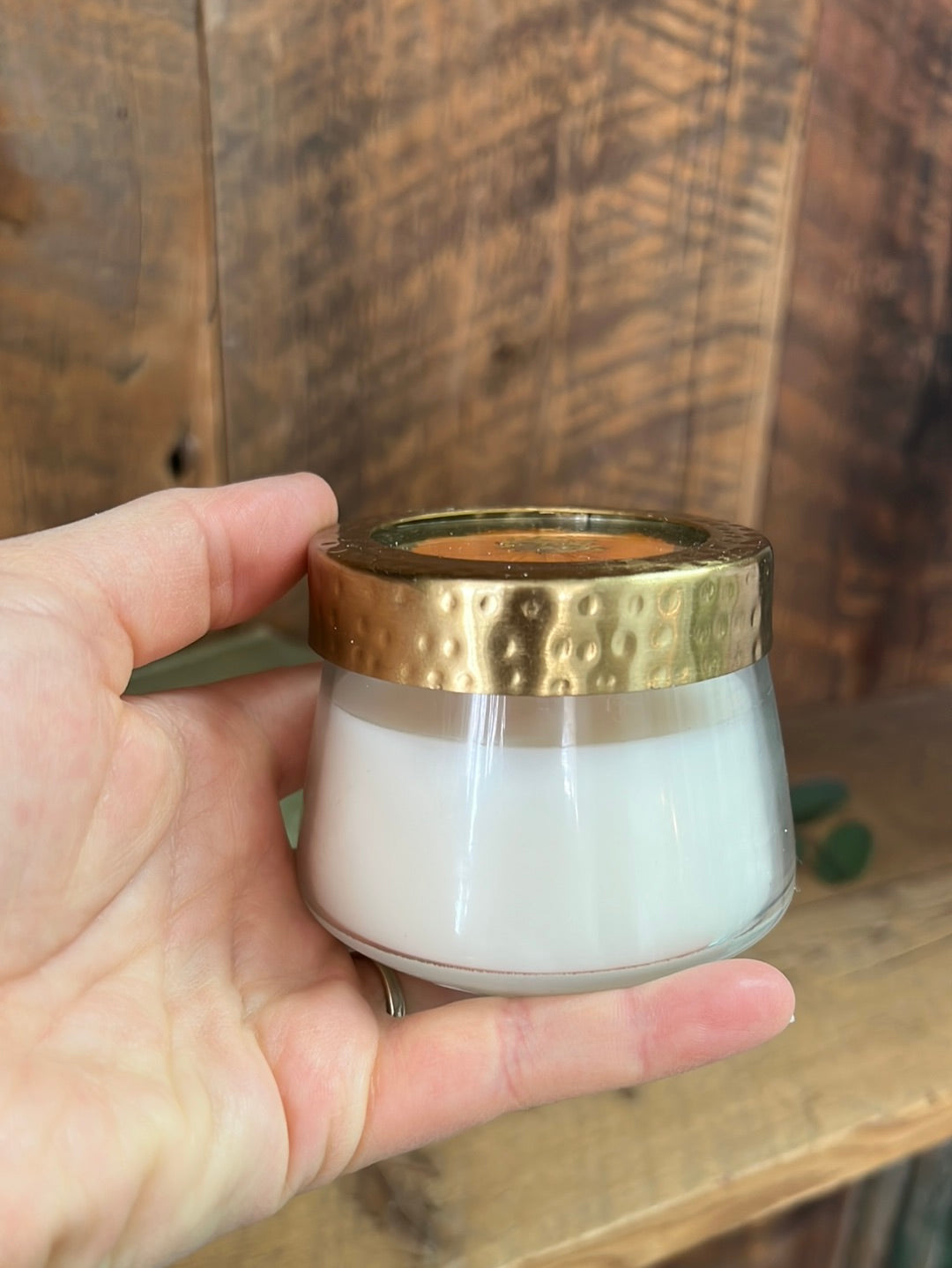 Hand-Poured Pressed Floral Candle Glass Sunlit Neroli Small