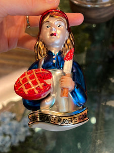 Bake Because Murder is Wrong Glass Ornament