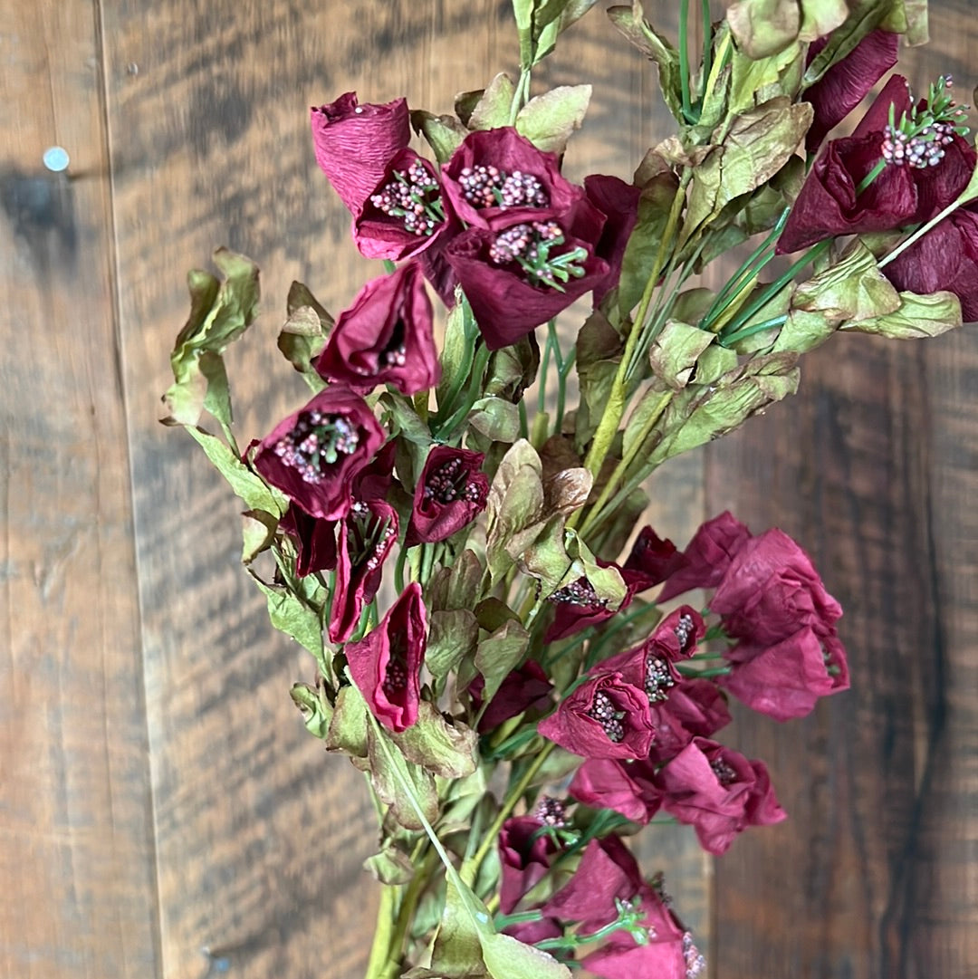 Wild Flower Stem Burgundy