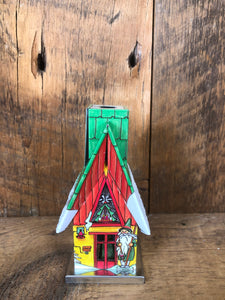 Yellow Smoker House with Incense Cone Set