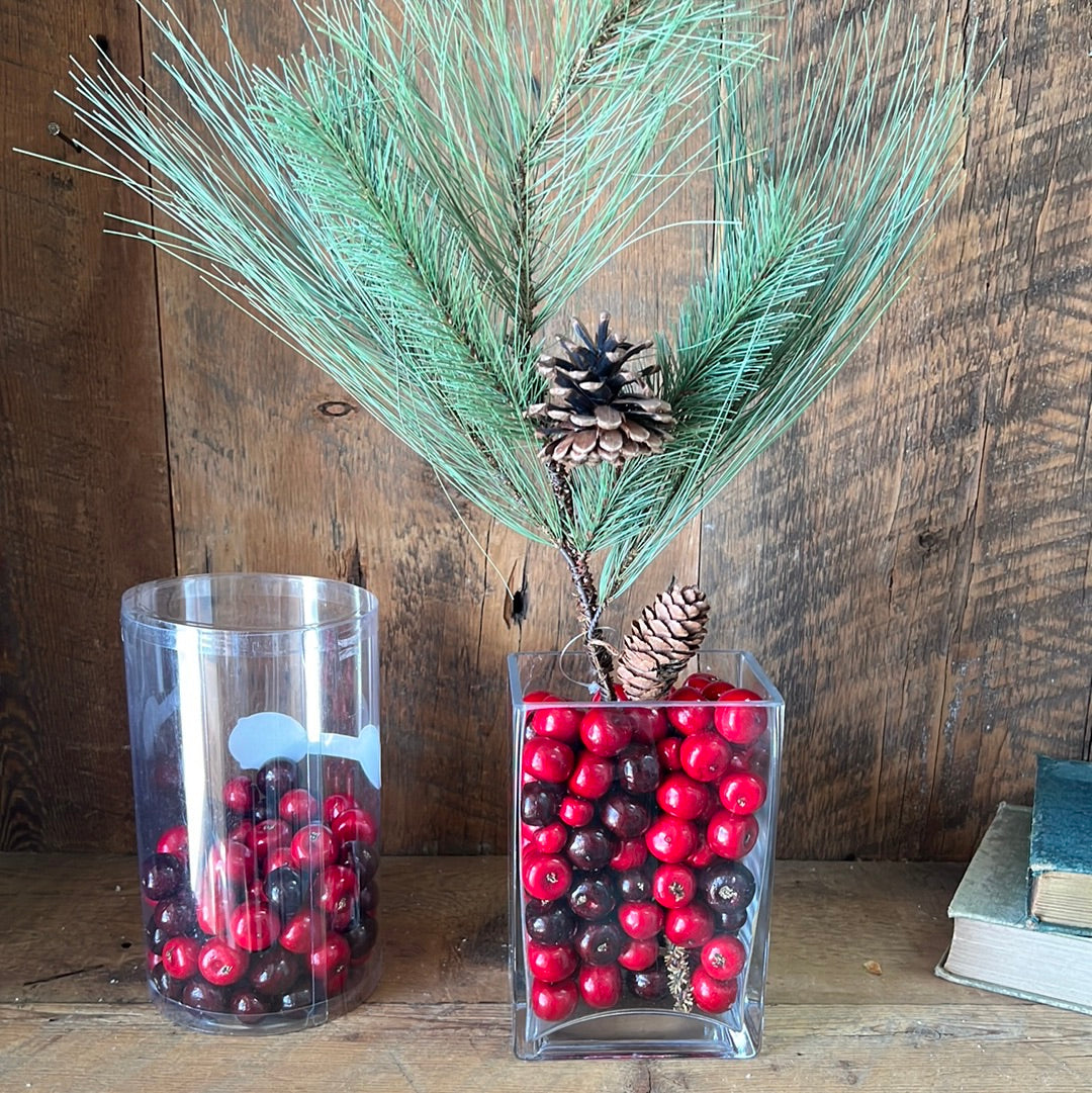 Acetate Tube of Mixed Red Holiday Berries