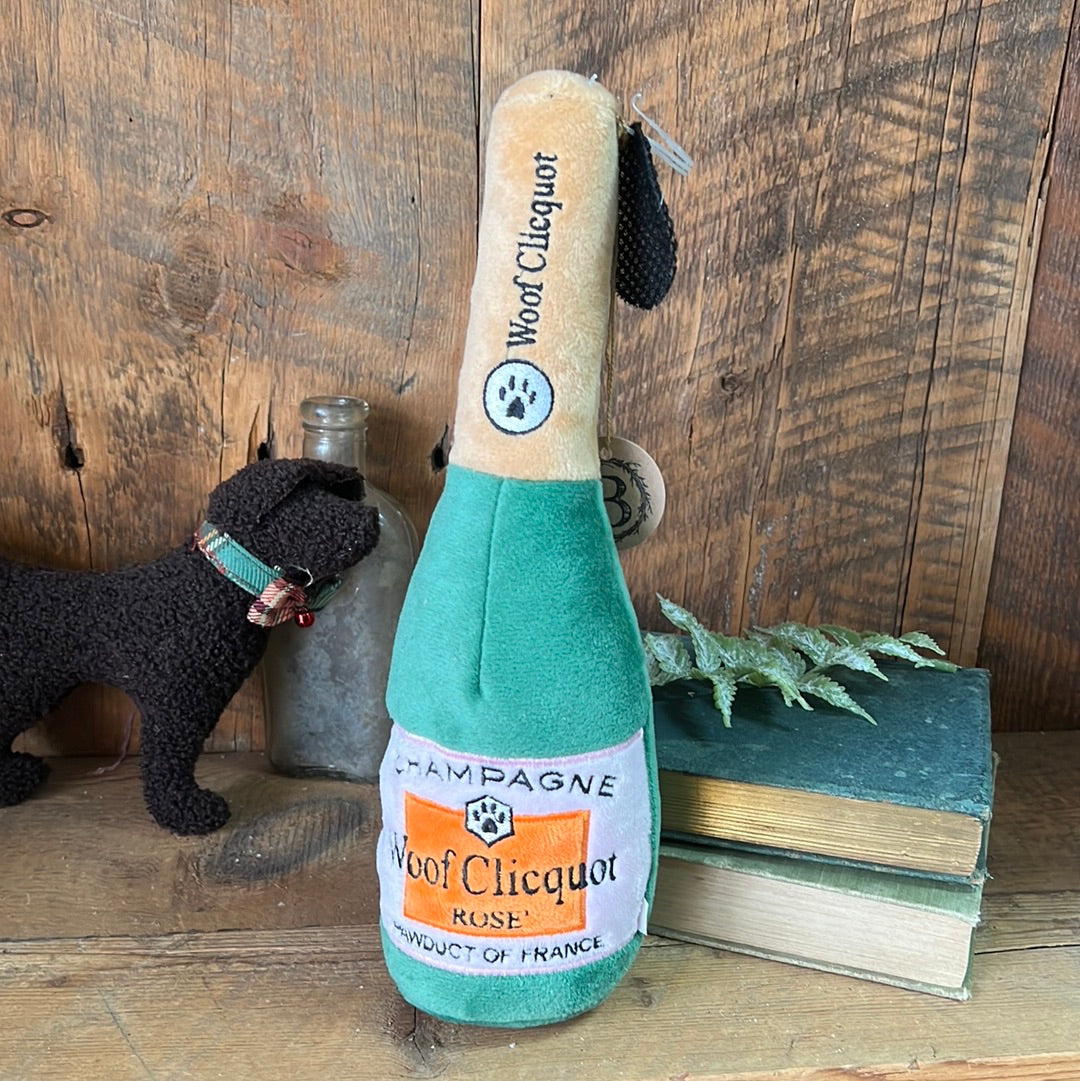 Dog Toy Woof Clicquot Rose Champagne Large
