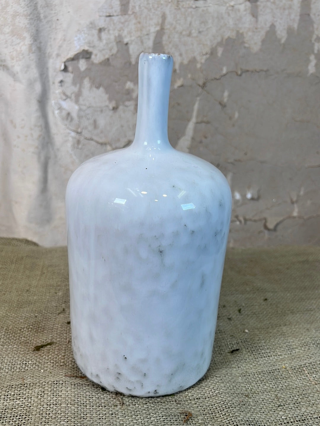 Stoneware Vase White Medium