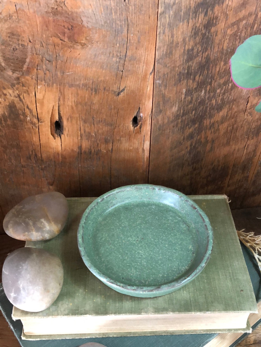 Planter with Saucer Olive Green