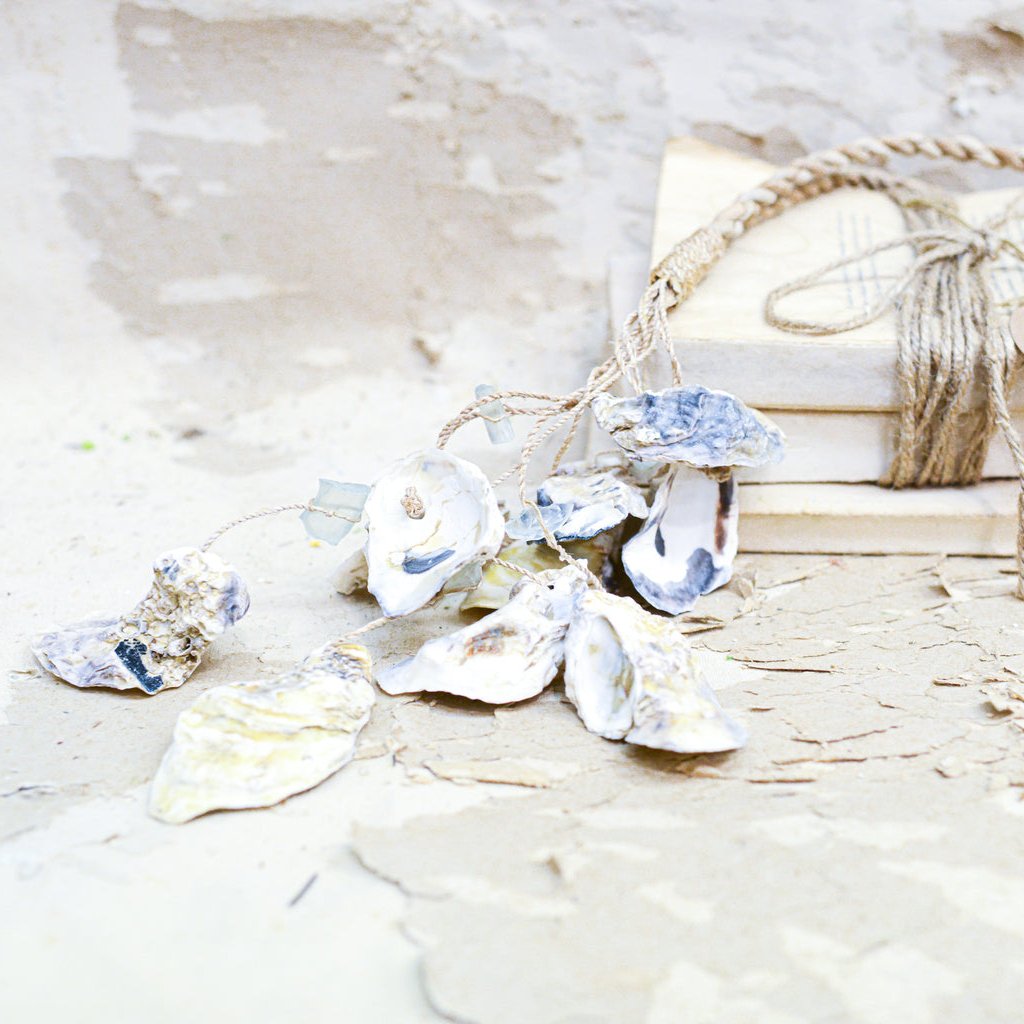 Oyster Sea Glass Hanger