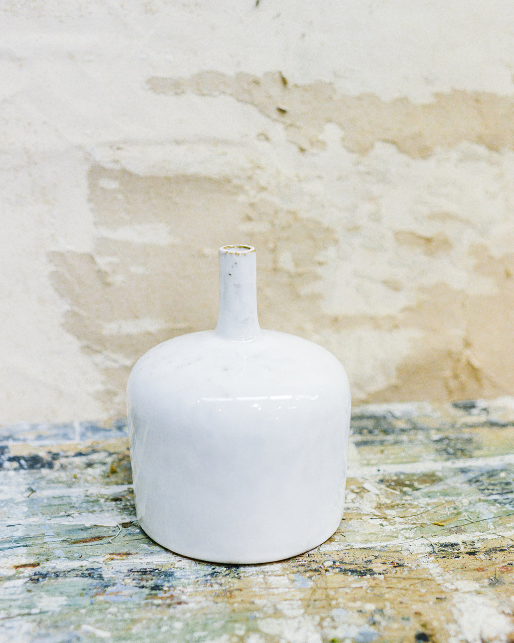 Stoneware Vase White