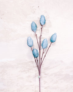 Foam Thistle Bloom Teal Blue