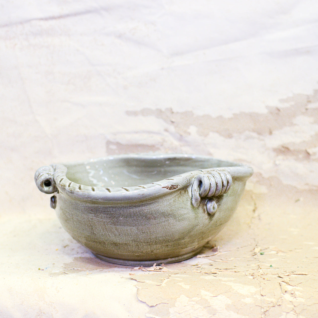 Irregular Round Bowl Sandy Sage