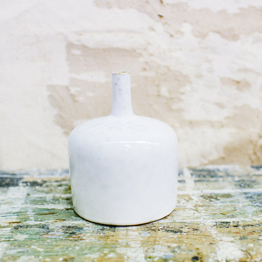 Stoneware Vase White